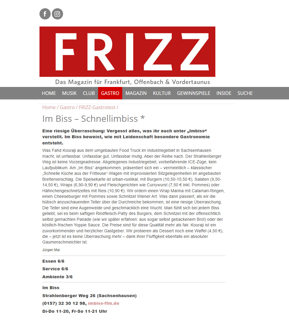 Im BISS rezensiert von FRIZZ-FRANKFURT.de